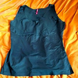 Spanx control tank on black. Size 1X